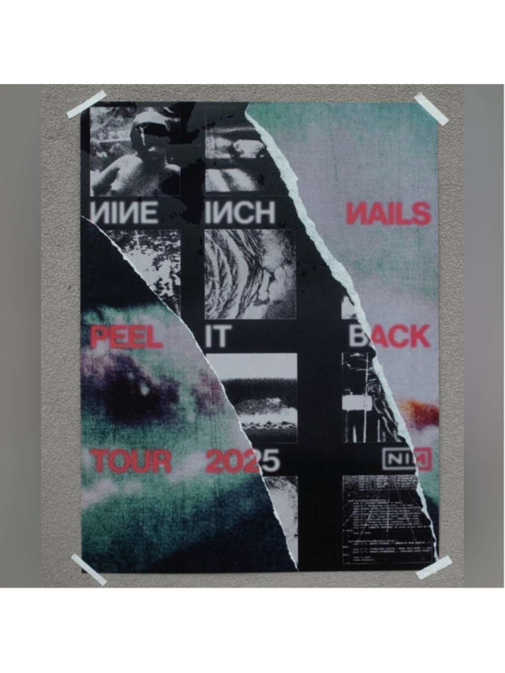 Nine Inch Nails Tour 2025 Peel It Back Poster | 18” x 24” | Mint Condition
